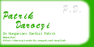 patrik daroczi business card