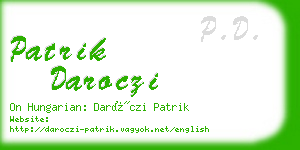 patrik daroczi business card